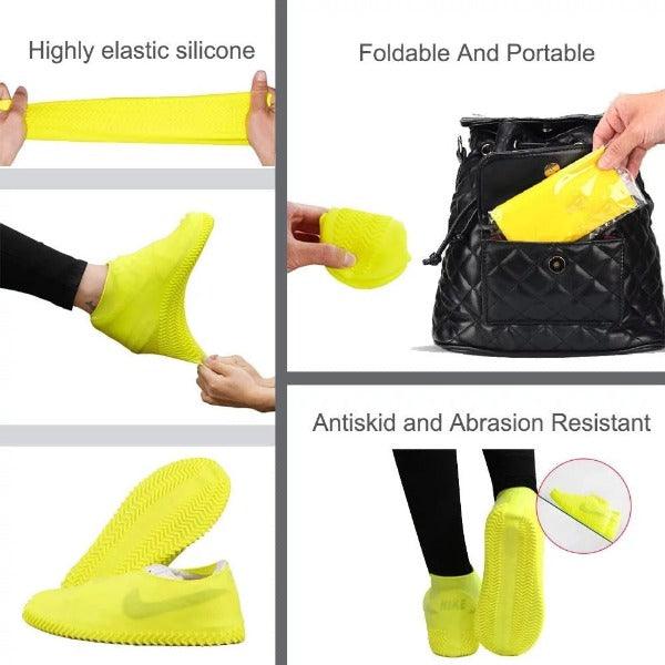 Silicone Shoe Cover - Resistant Silicone Overshoes Rain Waterproof Shoe Covers Boot Cover Protector Apparel & Accessories - Tophatter Daily Deals