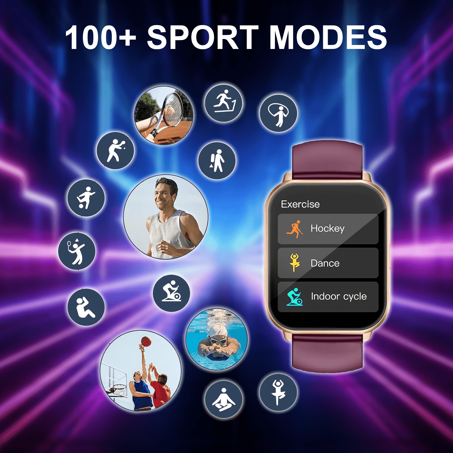 Fitness Tracker Watch – Smart Activity Watch With Heart Rate & BP Monitor For Men & Women Sport Watches Electronic - Tophatter Daily Deals
