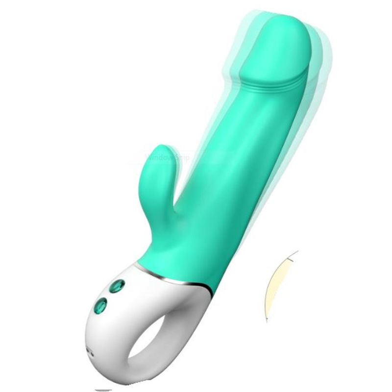 Wave Rabbit Teal 227mm Long Vibrator with 9 Modes > Vibrators > Ladies > Rabbit - Tophatter Daily Deals