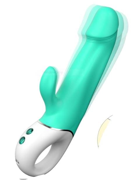Wave Rabbit Teal 227mm Long Vibrator with 9 Modes > Vibrators > Ladies > Rabbit - Tophatter Daily Deals