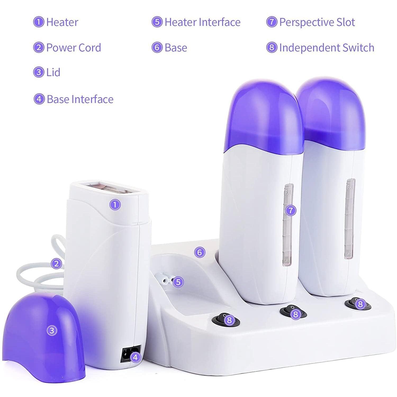 Waxing Roller Machine - Electric Wax Roller Heater Depilatory Roll On Wax Brazilian Waxing Warmer for Women Men, Safe Painless, UK Plug Health & Beauty - Tophatter Daily Deals