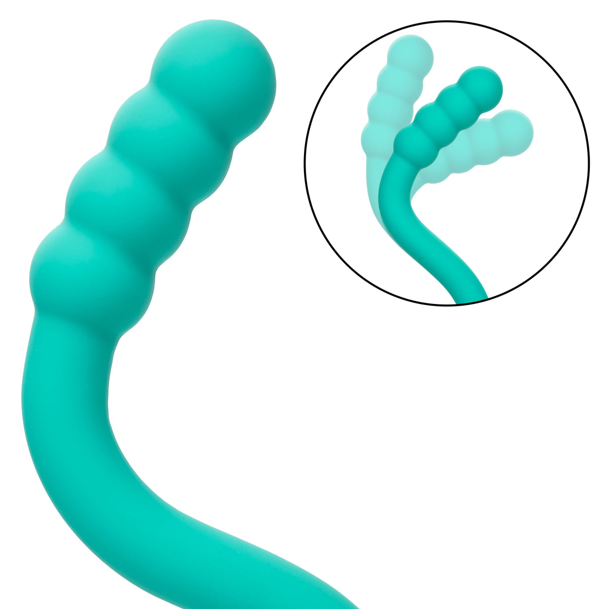 Pretty Little Wands Bubbly Slim Flexible Silicone Massager with 10 Speeds Waterproof Vibrator in Teal > Vibrators > Standard Vibrators - Tophatter Daily Deals