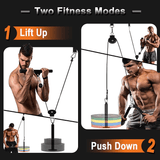Wall Mounted Cable Machine - Weight Cable Pulley System Gym DIY Pulley Cable Machine Attachment System Exercise & Fitness - Tophatter Daily Deals