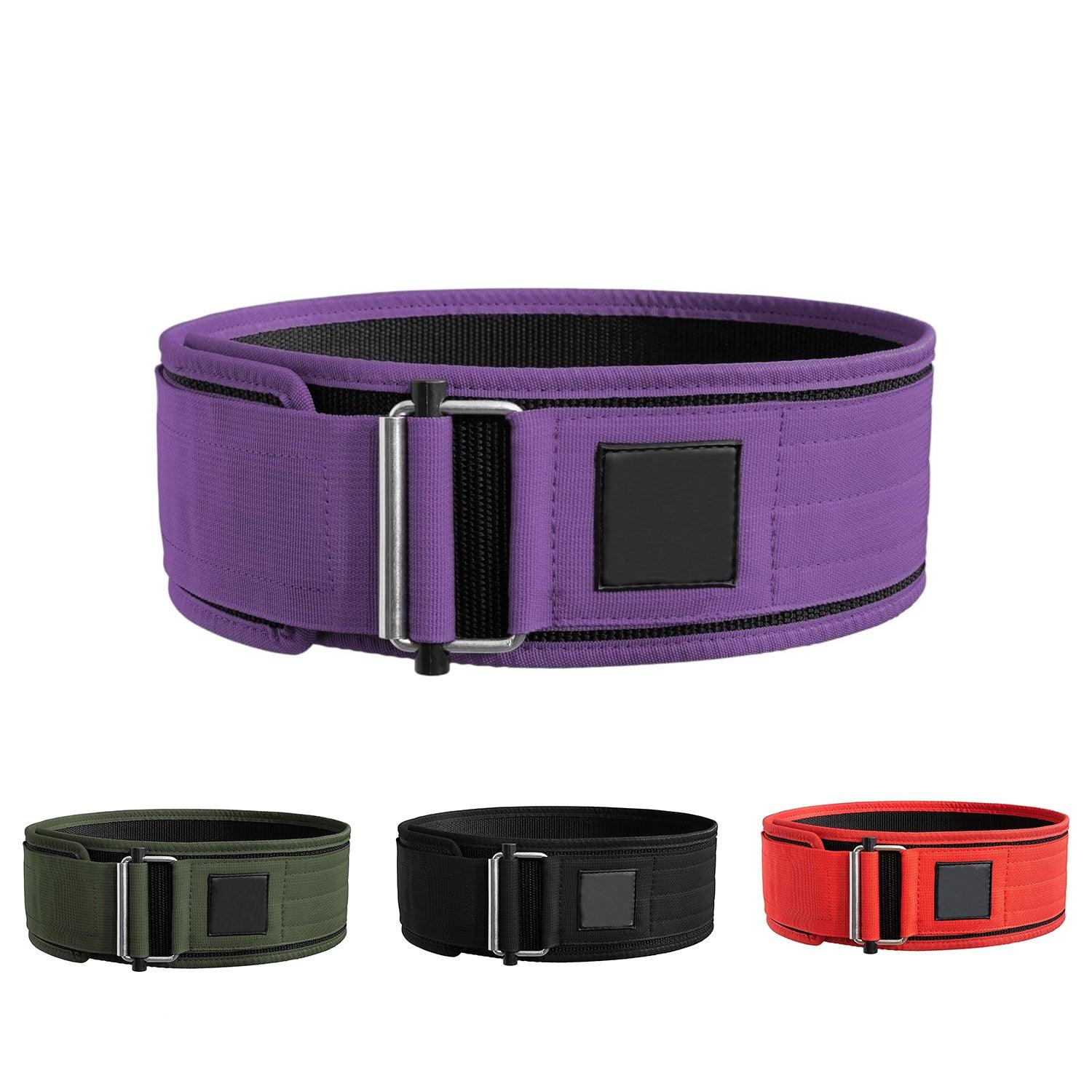 Powerlifting Belt UK - Weight Lifting Belt Gym Back Support Strap Workout Brace Purple Exercise & Fitness - Tophatter Daily Deals