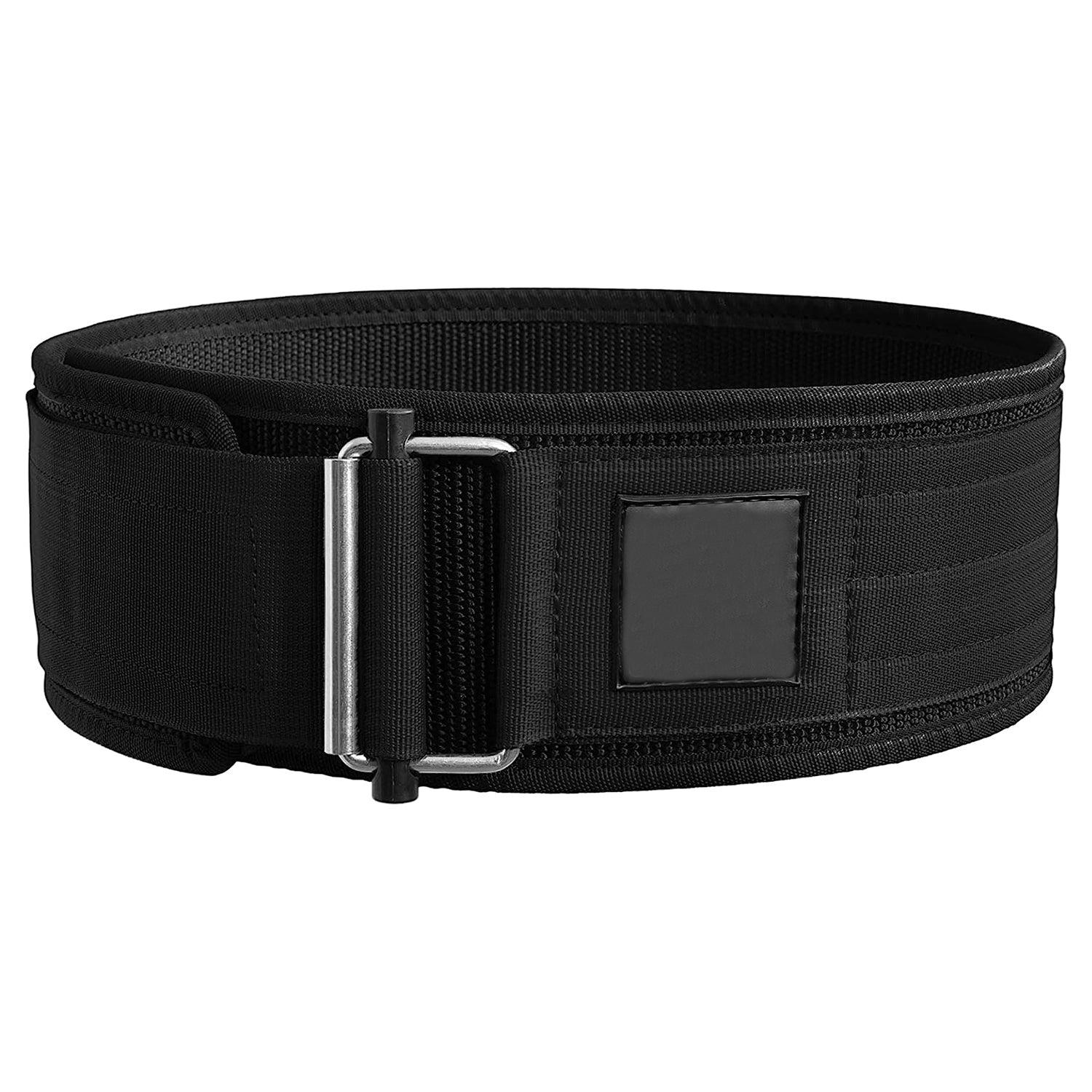 Powerlifting Belt UK - Weight Lifting Belt Gym Back Support Strap Workout Brace Black Exercise & Fitness - Tophatter Daily Deals