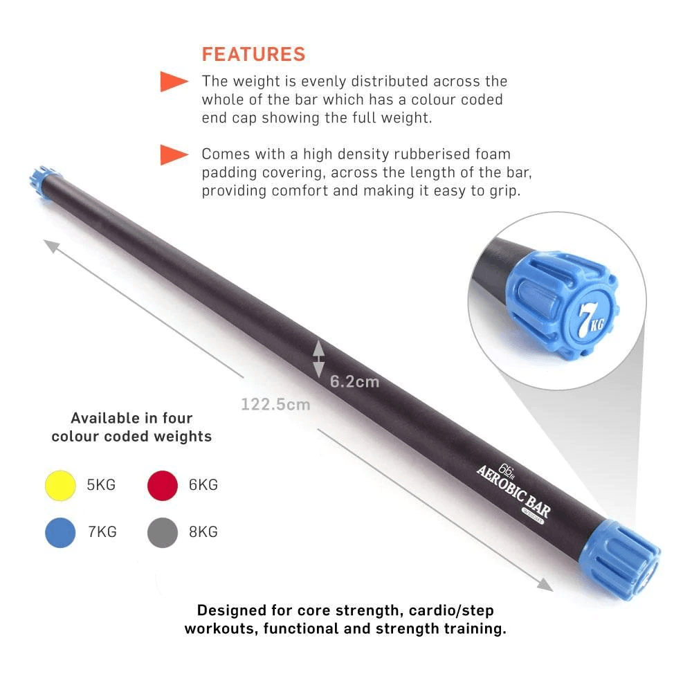 Aerobic Weight Bars - 66fit Aerobic Weighted Exercise Bars Exercise & Fitness - Tophatter Daily Deals