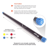 Aerobic Weight Bars - 66fit Aerobic Weighted Exercise Bars Exercise & Fitness - Tophatter Daily Deals