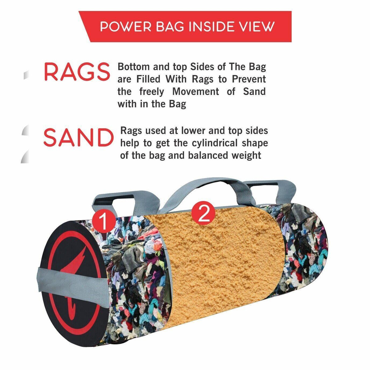 Weighted Gym Bags - Sandbag Weight Training Power Bag with Handles Zipper Weight Adjustable Exercise Exercise & Fitness - Tophatter Daily Deals