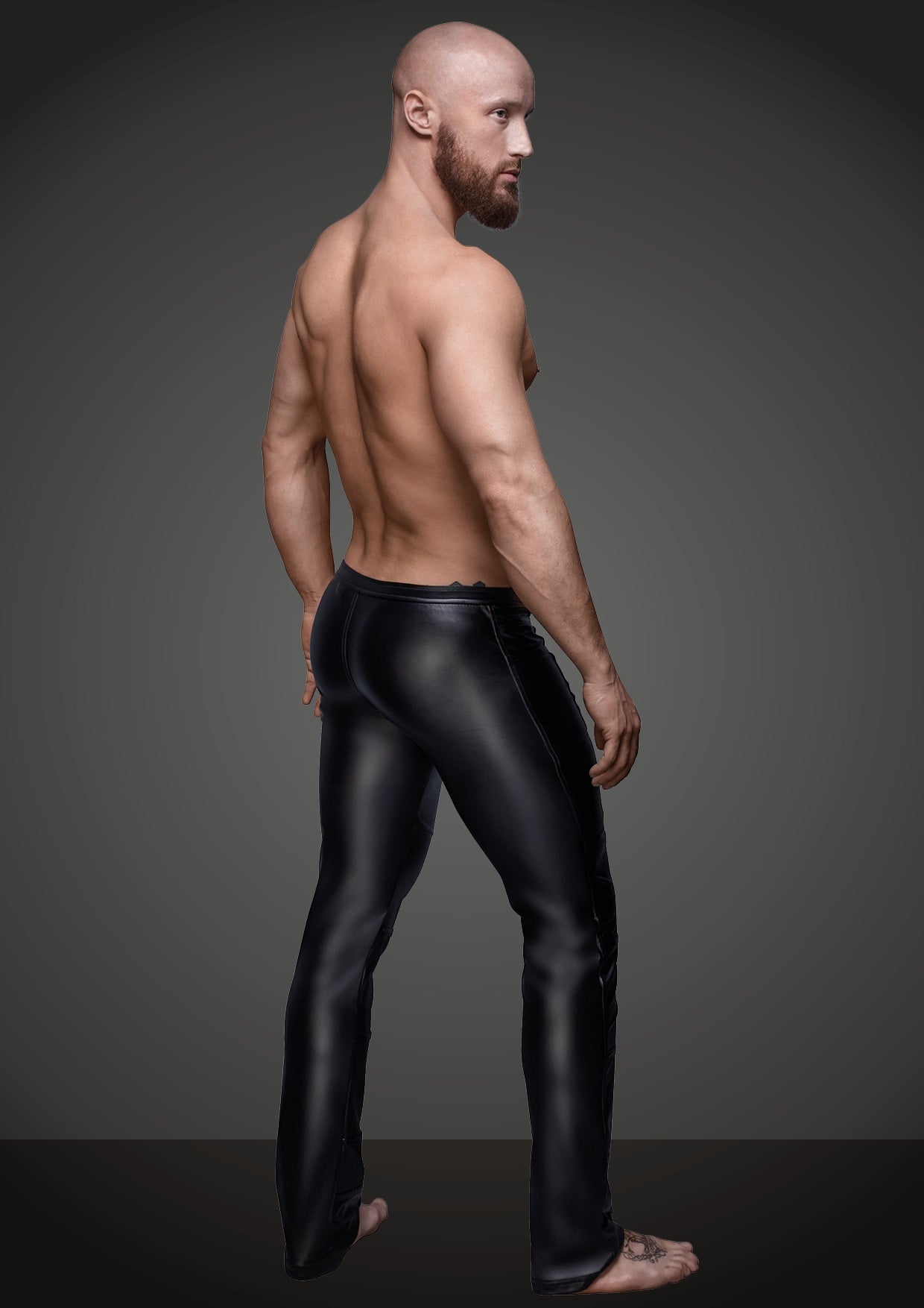 Wet Look Black Pants for Men with Zipper Detail > Clothes > Mens Latex - Tophatter Daily Deals