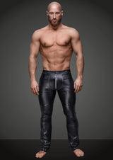 Wet Look Black Pants for Men with Zipper Detail > Clothes > Mens Latex - Tophatter Daily Deals