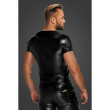 Wetlook T-Shirt with Snake Print Sleeves for Men > Clothes > Mens Latex - Tophatter Daily Deals