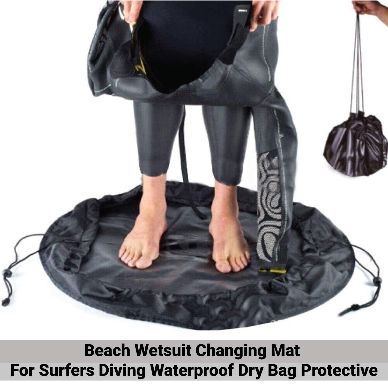 Wetsuit Changing Mat - Waterproof Portable Surf Diving Beach Changing Mat, Open Water Accessory, Black Sports & Outdoor - Tophatter Daily Deals