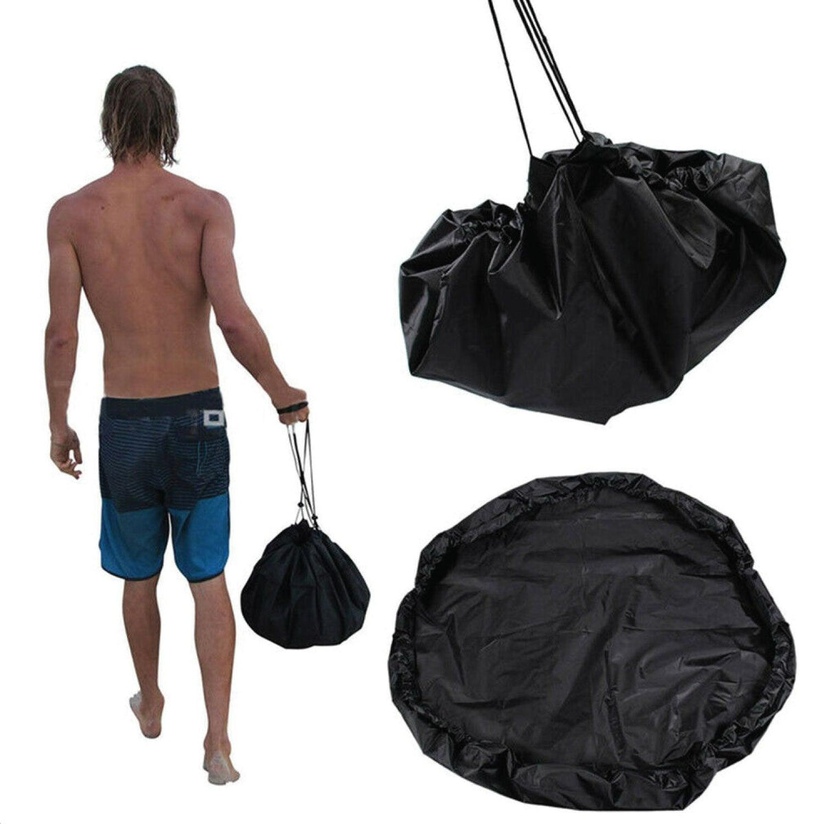 Wetsuit Changing Mat - Waterproof Portable Surf Diving Beach Changing Mat, Open Water Accessory, Black Sports & Outdoor - Tophatter Daily Deals