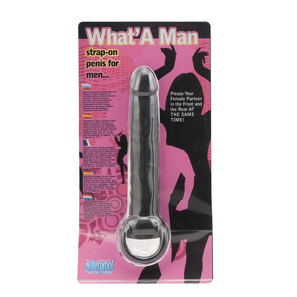 What A Man Black Double Penetrator Strap On Adjustable > Dildos > Strap On Dildos - Tophatter Daily Deals