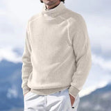 Soft Men's Turtleneck Sweater - Ribbed Cashmere For Winter Beige - Tophatter Daily Deals