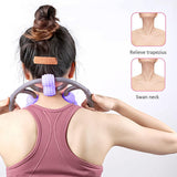 Hand Roller for Muscles - Yoga Massage Roller 8 Wheels Trigger Point for Arm Leg Neck Muscle Exercise & Fitness - Tophatter Daily Deals