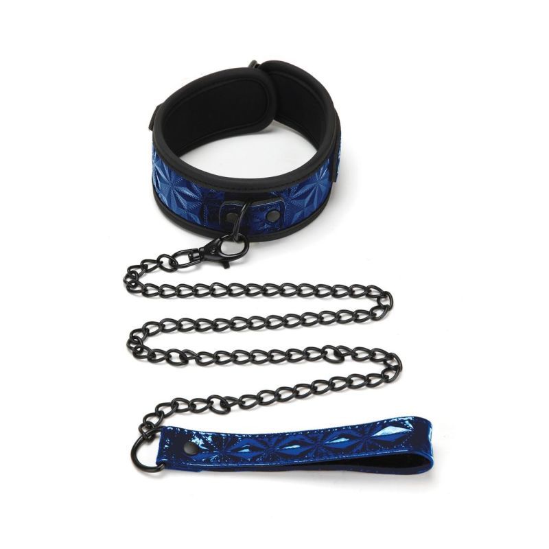Whip Smart Diamond Collar and Leash Set in Blue > Bondage Gear > Collars & Leashes - Tophatter Daily Deals