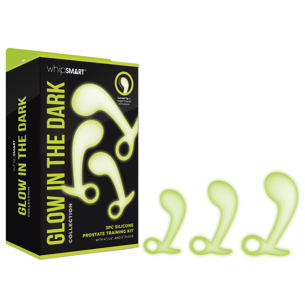 WhipSmart Glow in the Dark Three Piece Prostate Training Kit > Anal Range > Prostate Plugs - Tophatter Daily Deals
