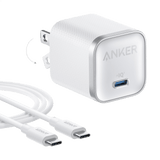 Anker Nano Charger (45W) with USB-C to USB-C Cable Aurora White Batteries & Power Accessories - Tophatter Daily Deals