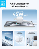 Anker Nano Charger (45W) with USB-C to USB-C Cable Batteries & Power Accessories - Tophatter Daily Deals