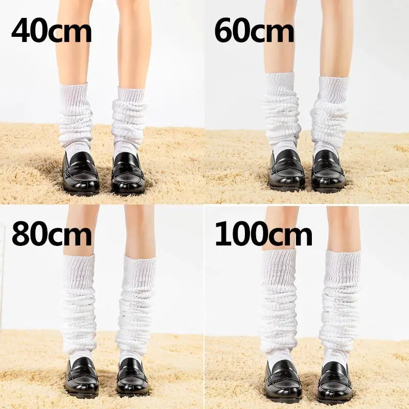 White Black Loose Socks Slouch Boots Stockings JK Uniform Accessories Leg Warmers Cosplay Socks for Women Girls - Tophatter Daily Deals