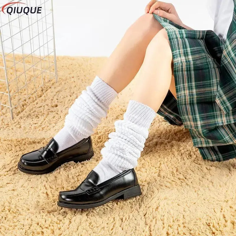 White Black Loose Socks Slouch Boots Stockings JK Uniform Accessories Leg Warmers Cosplay Socks for Women Girls - Tophatter Daily Deals