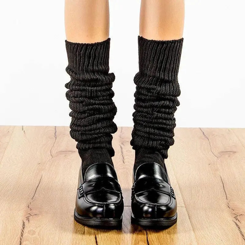 White Black Loose Socks Slouch Boots Stockings JK Uniform Accessories Leg Warmers Cosplay Socks for Women Girls Black - Tophatter Daily Deals