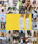 White Black Loose Socks Slouch Boots Stockings JK Uniform Accessories Leg Warmers Cosplay Socks for Women Girls - Tophatter Daily Deals