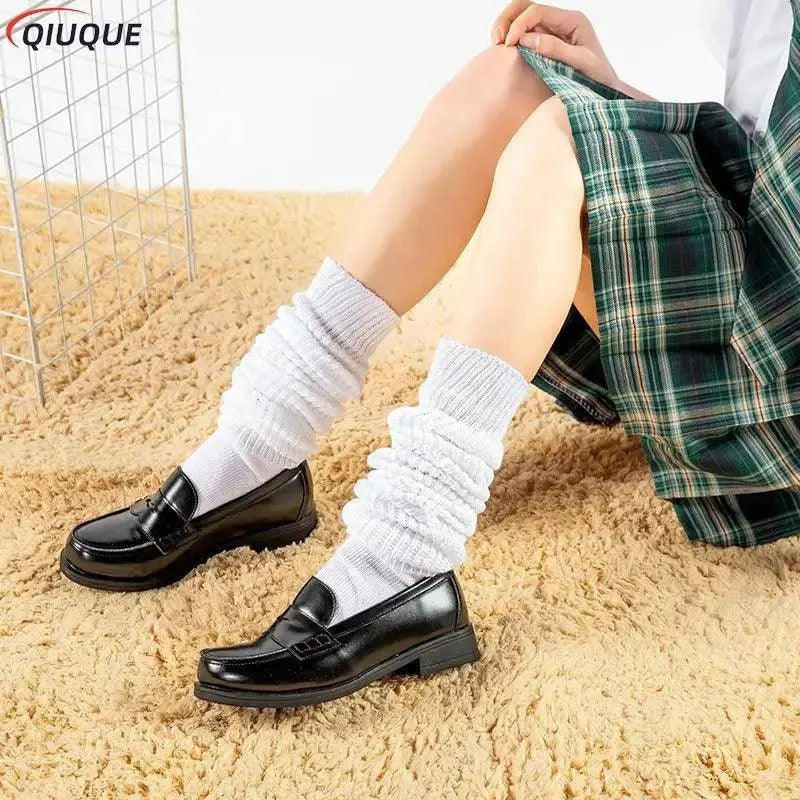 White Black Loose Socks Slouch Boots Stockings JK Uniform Accessories Leg Warmers Cosplay Socks for Women Girls - Tophatter Daily Deals