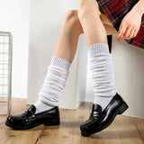 White Black Loose Socks Slouch Boots Stockings JK Uniform Accessories Leg Warmers Cosplay Socks for Women Girls - Tophatter Daily Deals