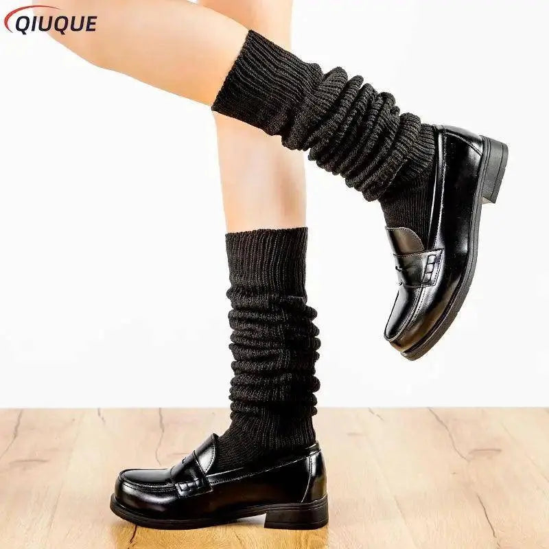 White Black Loose Socks Slouch Boots Stockings JK Uniform Accessories Leg Warmers Cosplay Socks for Women Girls - Tophatter Daily Deals