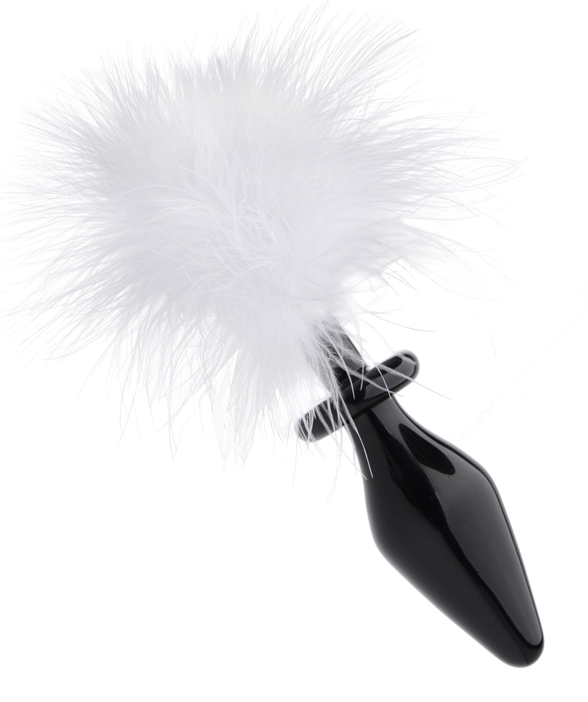 White Fluffer Bunny Tail Glass Anal Plug for Playful Sensation > Anal Range > Tail Butt Plugs - Tophatter Daily Deals