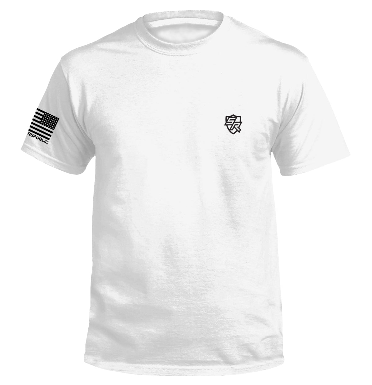 Shield Branded Tee Tee White Men's Tops - Tophatter Daily Deals