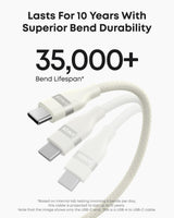 Anker USB-A to USB-C Cable (3 ft / 6 ft, Upcycled-Braided) Batteries & Power Accessories - Tophatter Daily Deals