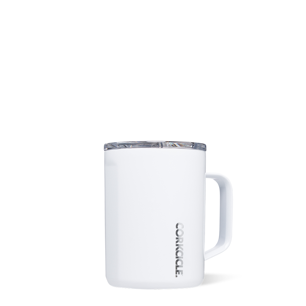 CORKCICLE. Classic Coffee Mug Gloss White 16oz Coffee Mug - Tophatter Daily Deals