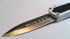 Titan OTF Dual Action White Automatic Knife Plain Edge Dagger Silver Plain Knife-OTF - Tophatter Daily Deals