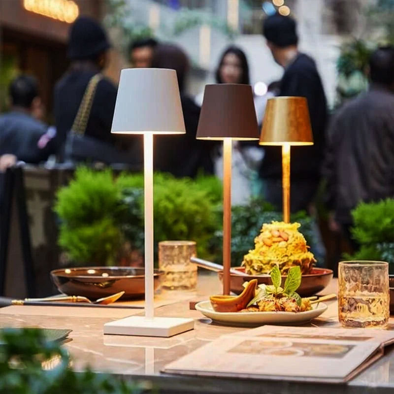 Rechargeable LED Wireless Table Lamp IP65 Outdoor Indoor White - Tophatter Daily Deals