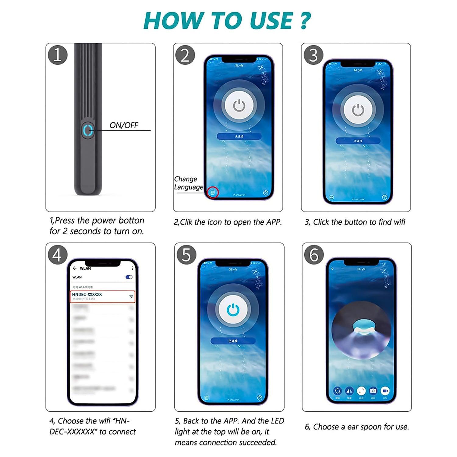 Ear Cleaning Machines - Wi -Fi visible wax elimination spoon Baby Health & Grooming Kits - Tophatter Daily Deals