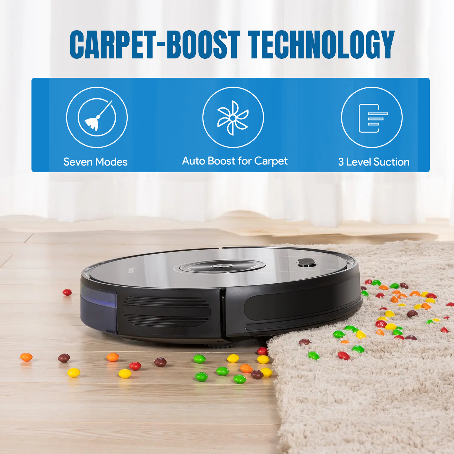 Robot Vacuum Cleaner – Smart Auto Cleaning with WiFi App, Mapping & Strong Suction Vacuum Cleaners - Tophatter Daily Deals