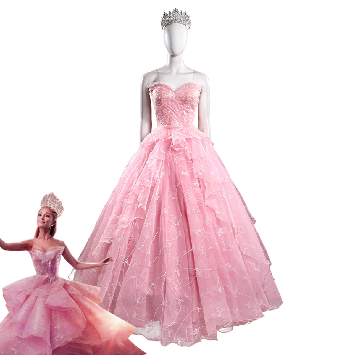 Wicked (2024) Glinda Cosplay Costume Costume - Tophatter Daily Deals