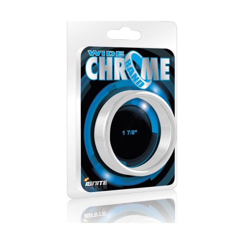 Wide Band Chrome Cock Ring 48mm with 15mm Band Width > Cock Ring > Metal - Tophatter Daily Deals