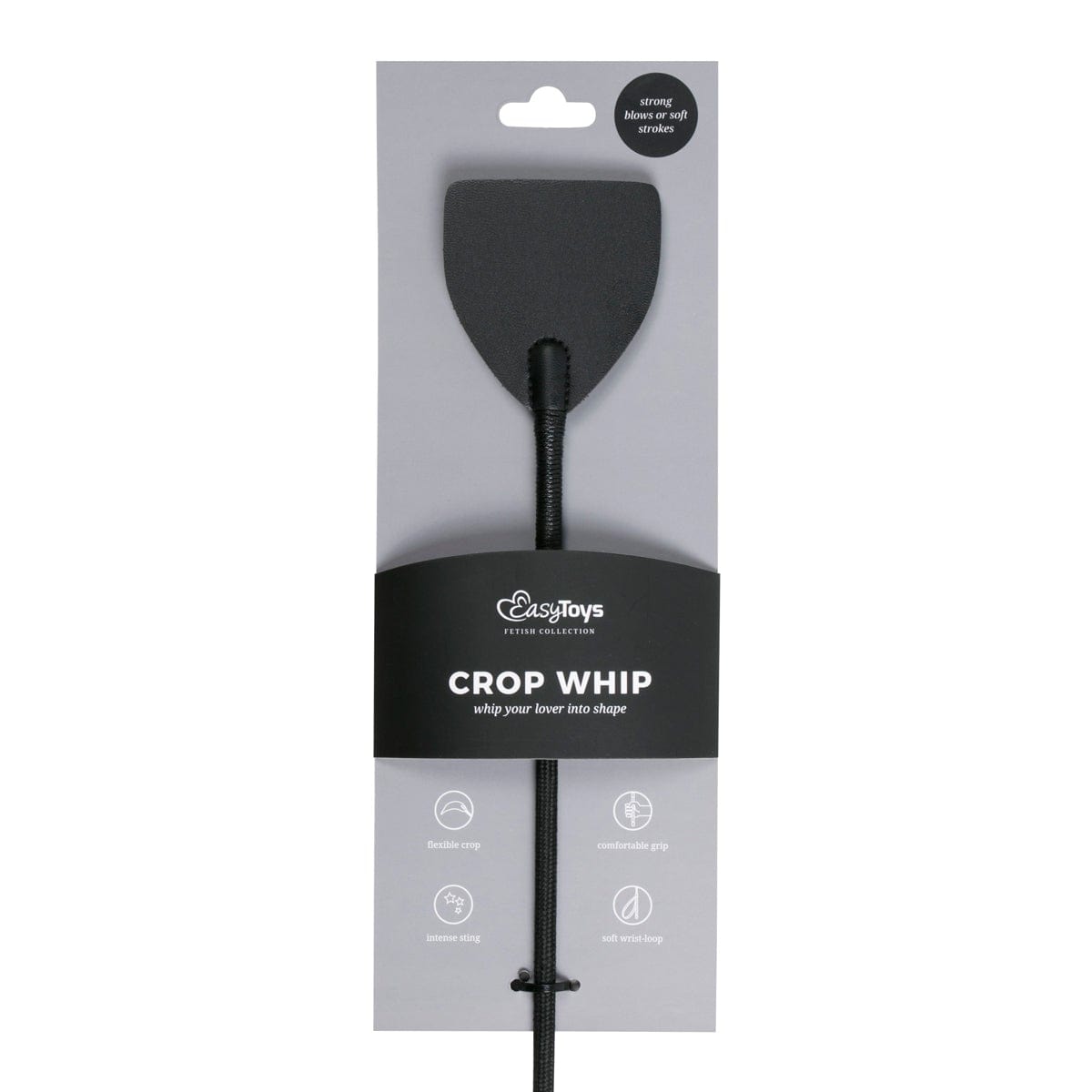 Wide Crop Whip in Black Leather for S and M Play > Bondage Gear > Crops - Tophatter Daily Deals