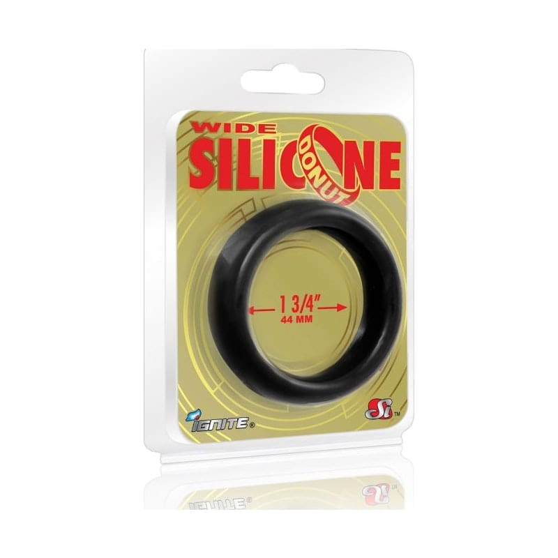 Wide Donut Black Cock Ring 44mm > Cock Ring > Single - Tophatter Daily Deals