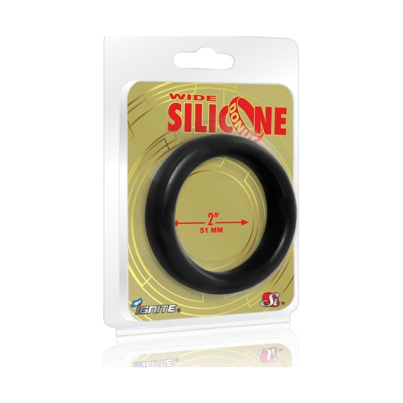 Wide Donut Black Cock Ring 51mm > Cock Ring > Single - Tophatter Daily Deals