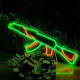 AK47 Wild Lotus 3D Colorful Neon Light Wall Sign Decor - Tophatter Daily Deals