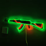 AK47 Wild Lotus 3D Colorful Neon Light Wall Sign Decor - Tophatter Daily Deals