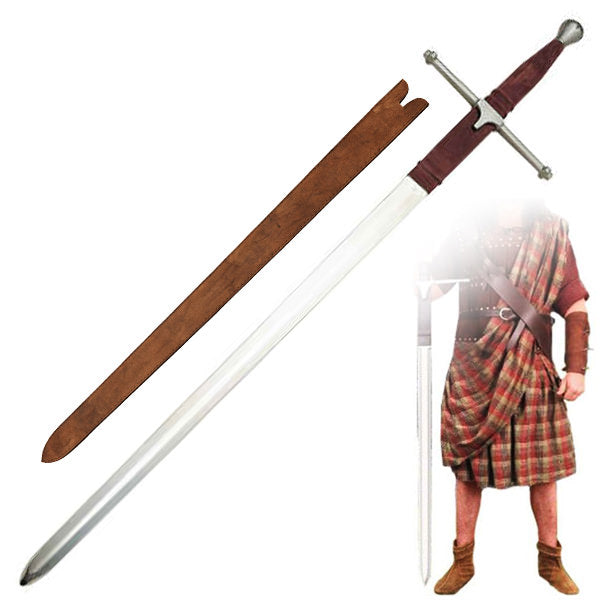 51.5 inch Sir William Wallace Sword With Sheath Collectible Weapons - Tophatter Daily Deals