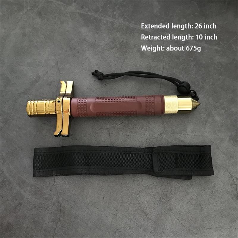 Outdoor Self-Defense Baton Window Breaker EDC Tool 26 inch - Tophatter Daily Deals