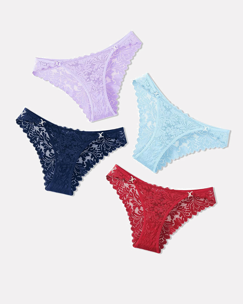 Low Rise Tangas Cheeky Underpants Wine Red+Navy Blue+Light Blue+Lavender Lingeries-panties - Tophatter Daily Deals