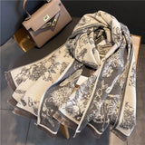 Lightweight Women's Pashmina Scarf - Oversized Shawl Brown - Tophatter Daily Deals
